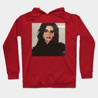 Brunette girl with red lips (Pixel Art) Hoodie